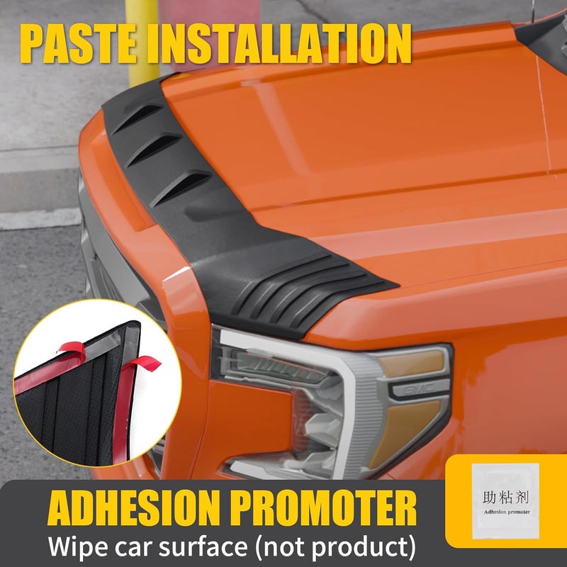 Maxzina حامي غطاء محرك TPE متوافق مع 2019-2025 2026 GMC Sierra 1500 درع غطاء محرك TPE حارس غطاء محرك لملحقات Sierra 2025 - Image 4